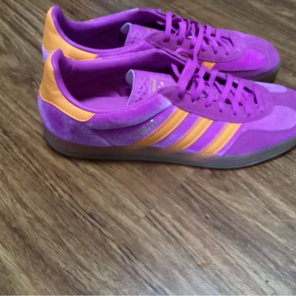 Adidas Vibrant Purple and Orange Shoes